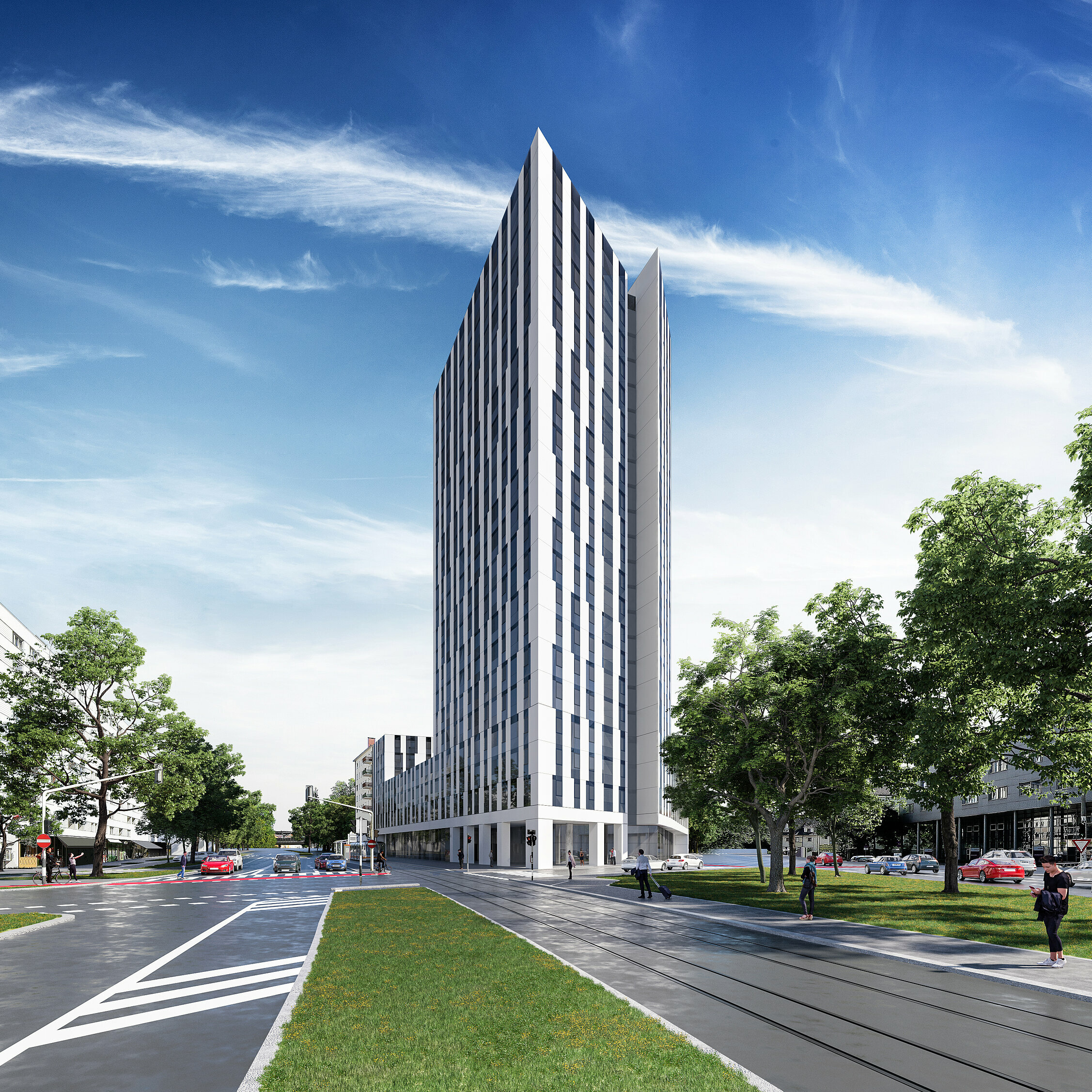 ZBI erwirbt Leuchtturmprojekt „High Five“ in Linz von STC Development und  Roombuus, EHL vermittelt - EHL Immobilien